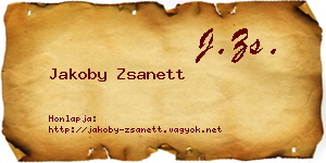 Jakoby Zsanett névjegykártya