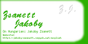 zsanett jakoby business card